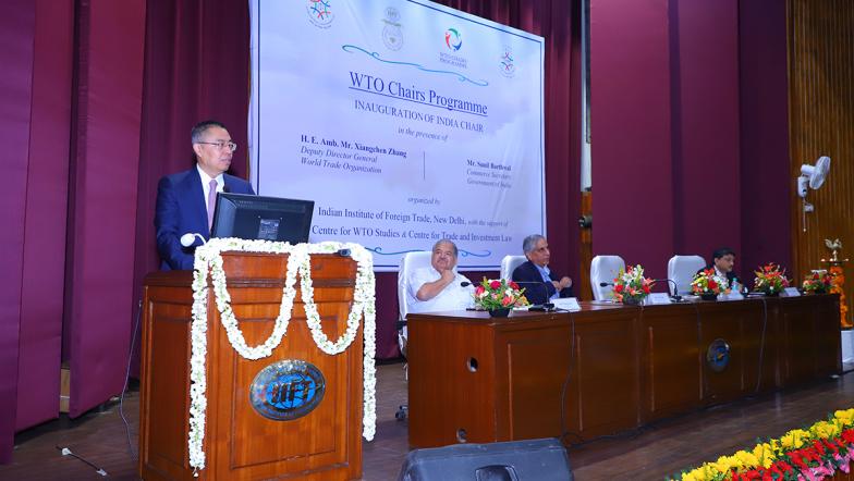 DDG Zhang inaugurates the new WTO Chair at the Indian Institute of Foreign Trade